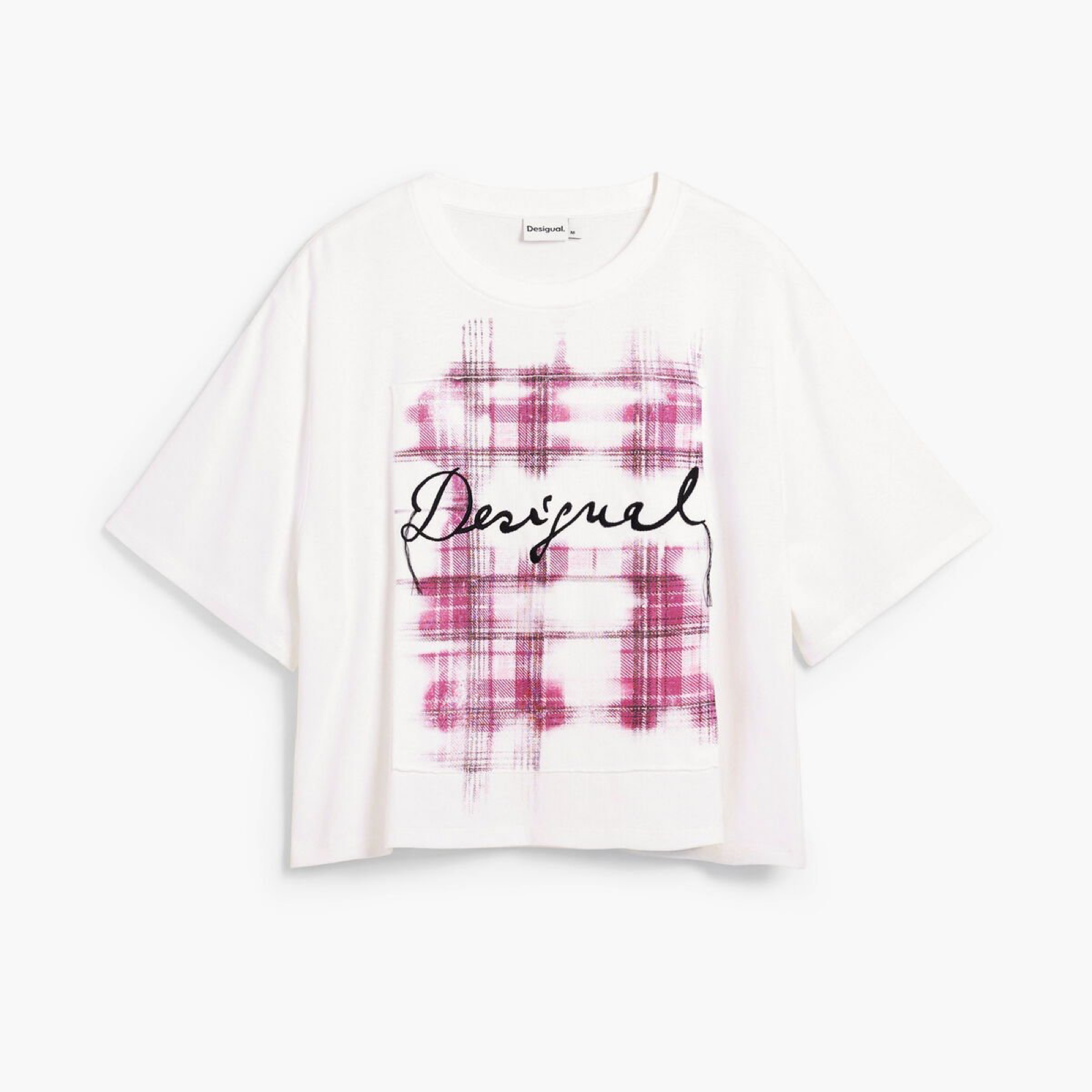 Дамска бяла тениска Desigual Women T-shirt 26SWTK16 1000 Front View