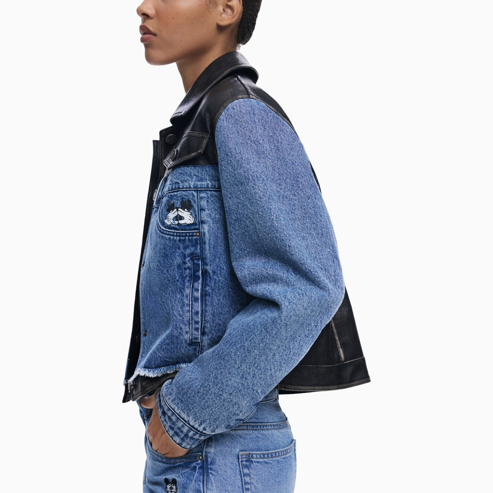 Дамско дънково яке Desigual Women Denim Jacket 25WWED16 Side View