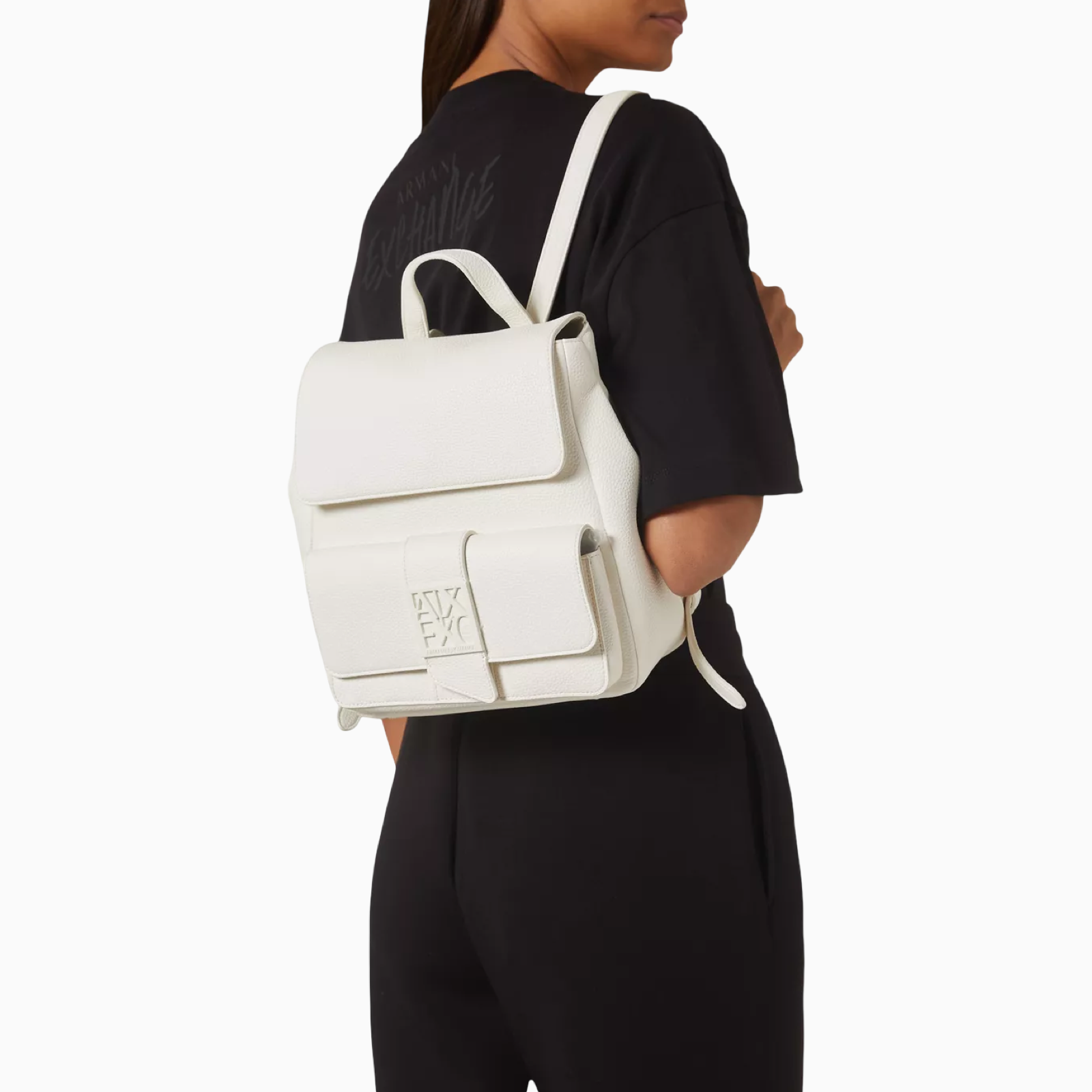 Дамска бяла раница Armani Exchange Women Backpack XW002591 AF11902 U0011 Model View