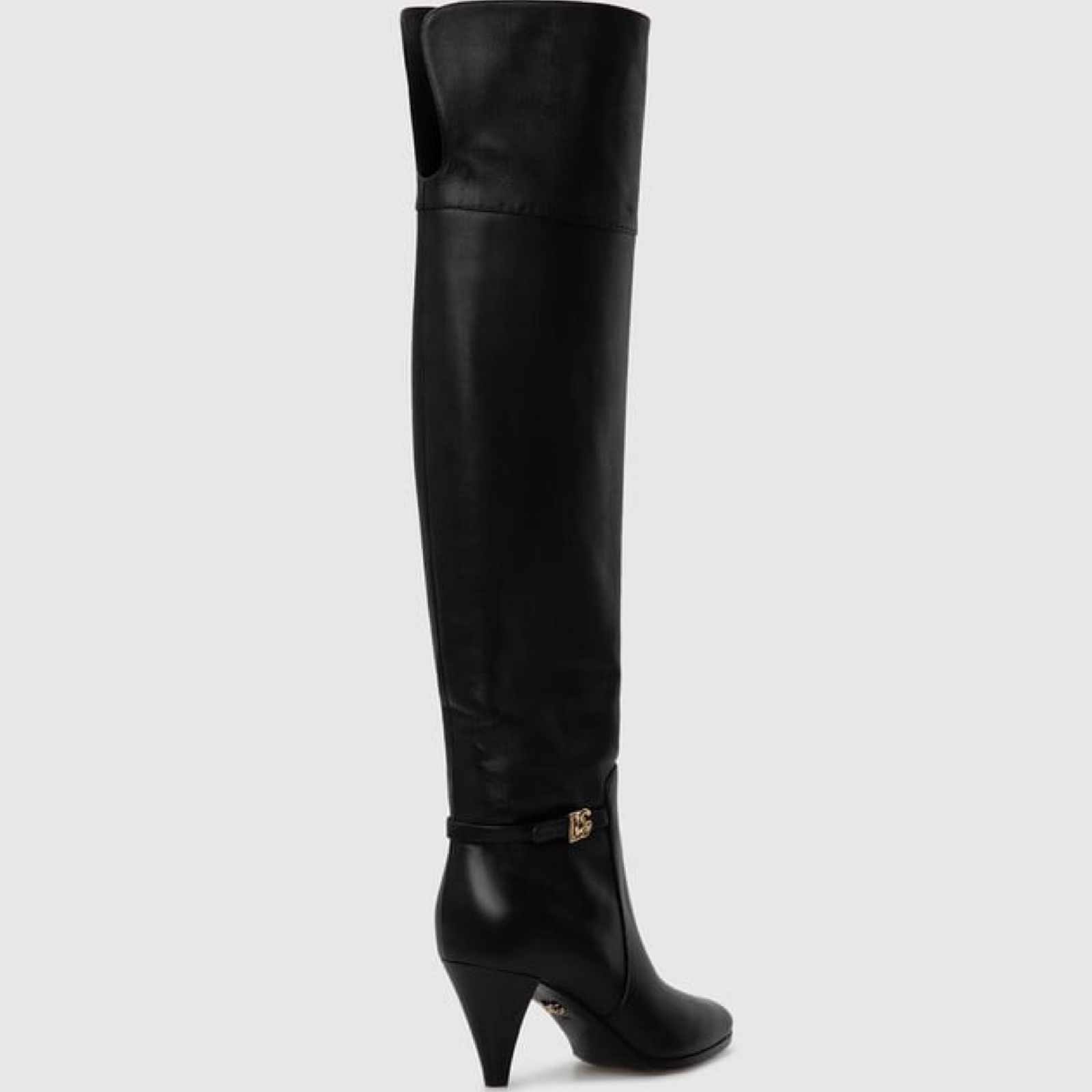 Dolce & Gabbana Over-The-Knee DG Women Boots Heel View