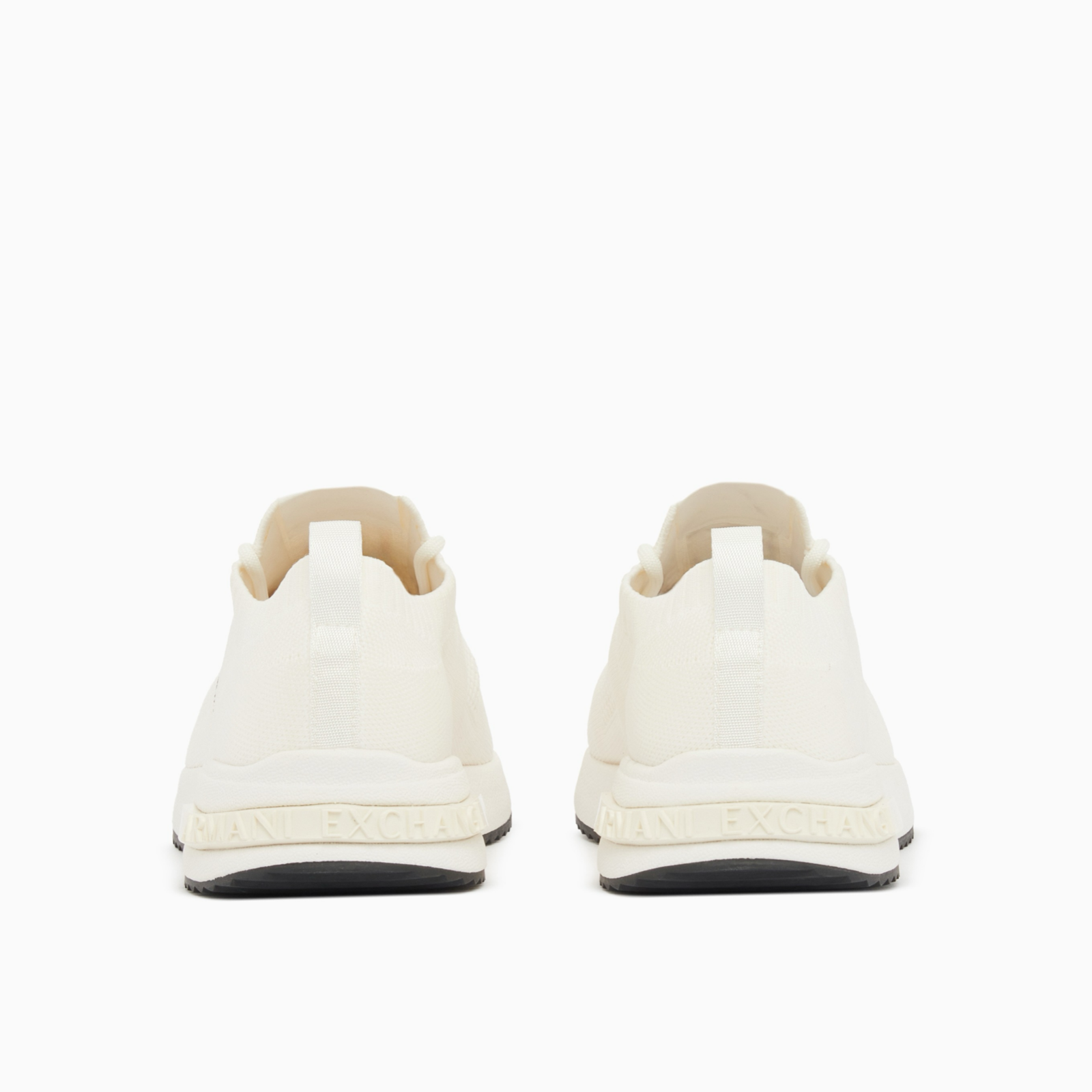 Мъжки бели маратонки Armani Exchange Men Sneakers XM002624 AF18834 U0003 Heel View
