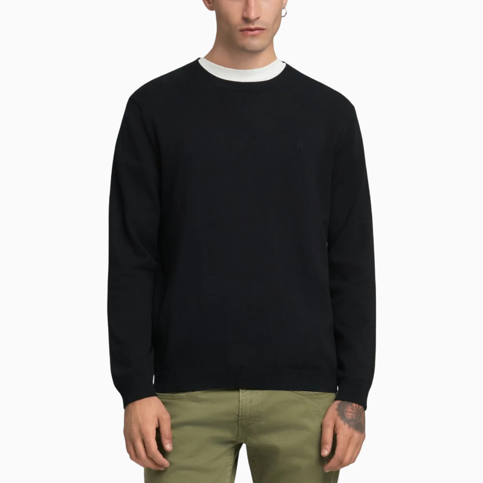 Мъжки черен пуловер Replay Men Sweater UK4851.000.G22578 Front View