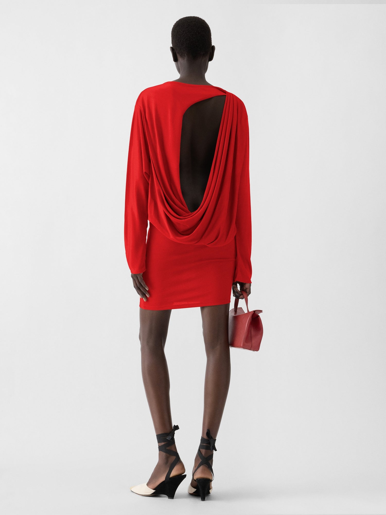 Дамска вечерна рокля Mistral Dress Jacquemus in Red DRW00823AJ00253470 back view