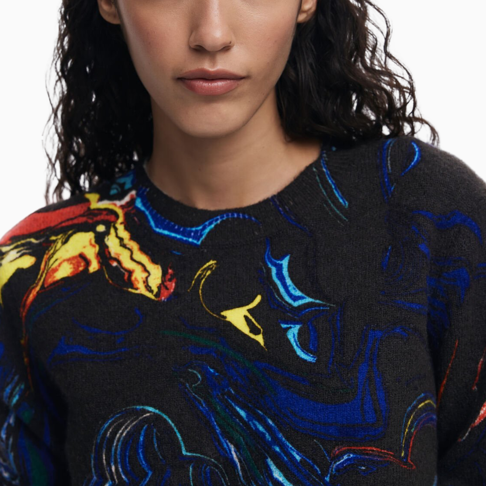 Дамски пуловер Desigual Women Sweater 25WWJF05 2000 Close-Up