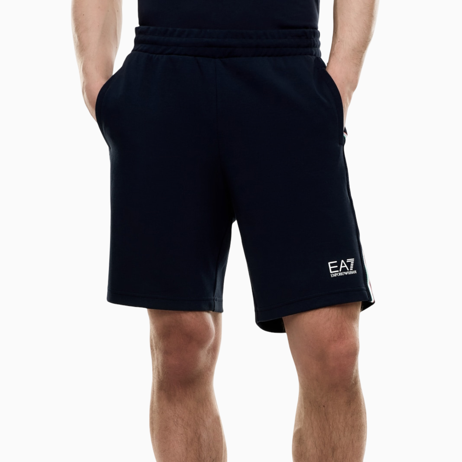 Мъжки сини къси панталони EA7 Emporio Armani Men Shorts 7M001865 AF12660 UB102 Front View