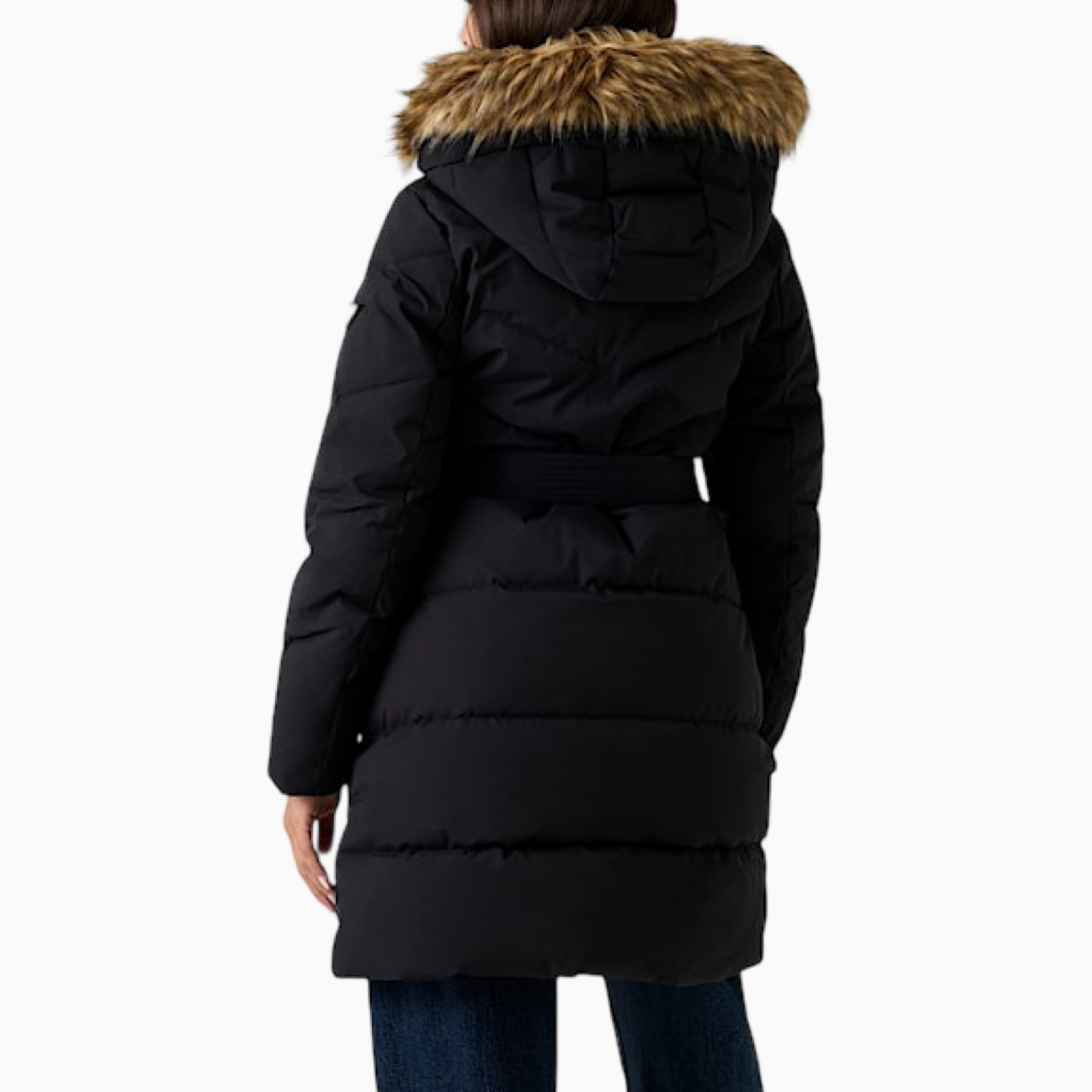 Дамско черно парка яке Guess Women Parka Jacket W5BL45 WGJR2 Back View