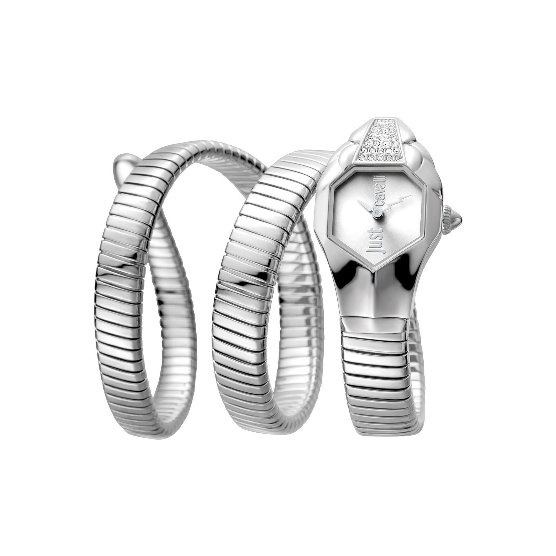 Дамски часовник Women’s watch Just Cavalli Signature Snake Glam JC1L022M0055 Silver