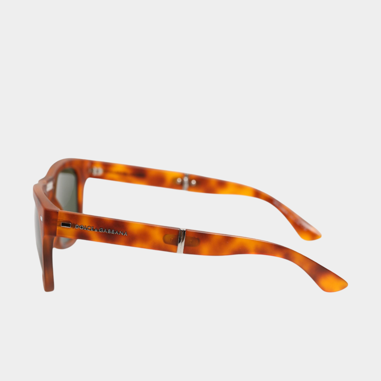 Dolce & Gabbana Havana Full Rim Round Lenses Foldable Sunglasses DG6089 Side View