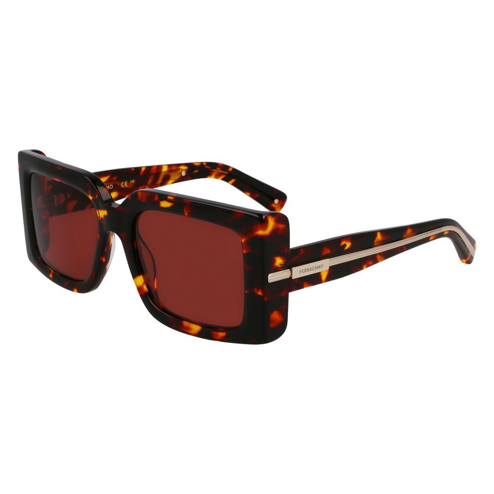 Ferragamo Brown Acetate Sunglasses