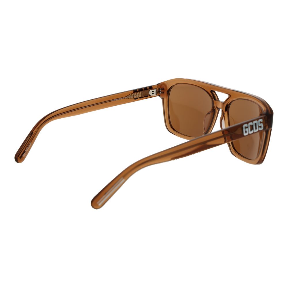 GCDS Brown Plastic Sunglasses