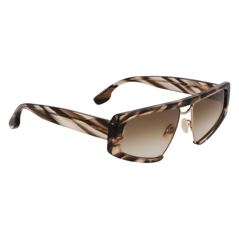 Victoria Beckham Brown Metal & Plastic Sunglasses
