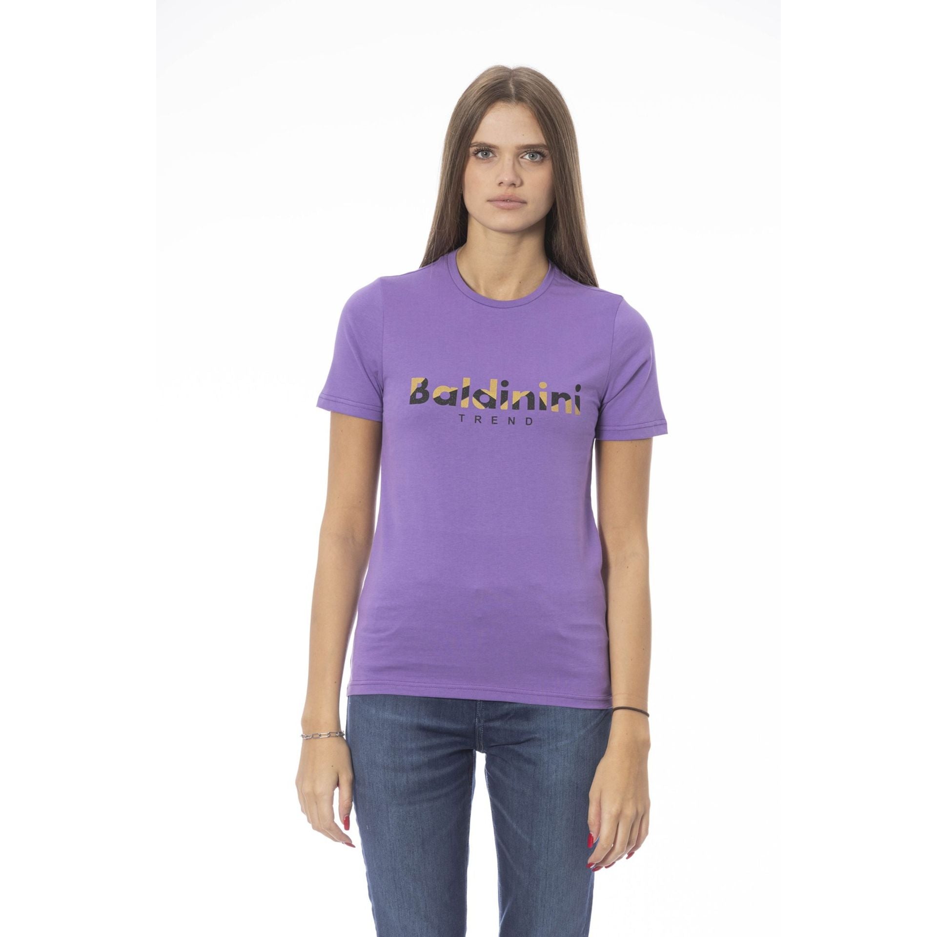 Дамска памучна тениска в лилаво Women’s t-shirt Baldinini Trend
TSD04 MANTOVA VIOLAVIOLET front view