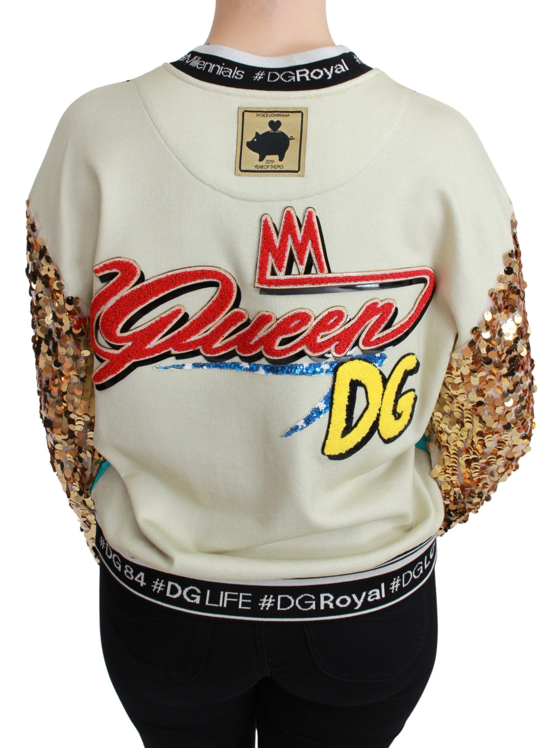 Dolce & Gabbana Chic многоцветен пуловер с пайети