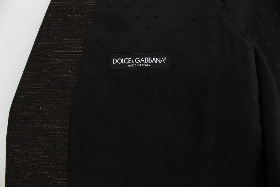 Dolce & Gabbana Елегантен елек от кафява черна вълна