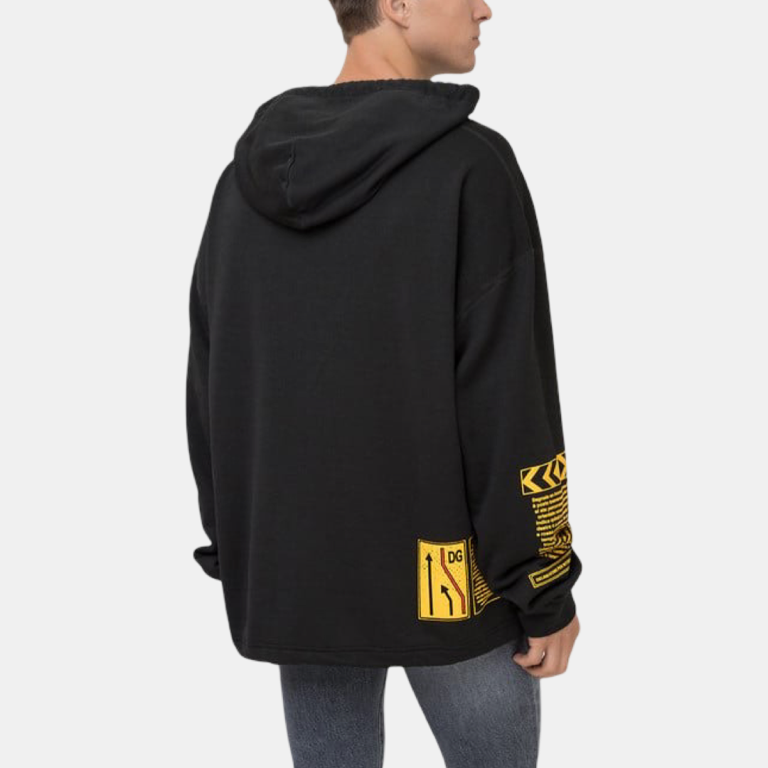 Мъжко черно худи Dolce & Gabbana Oversized Men Hoodie