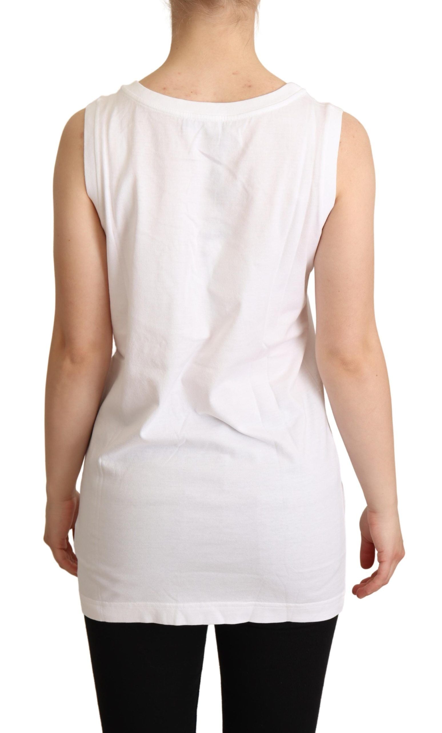 Dolce & Gabbana Crystal Embellished Heart Women Top
