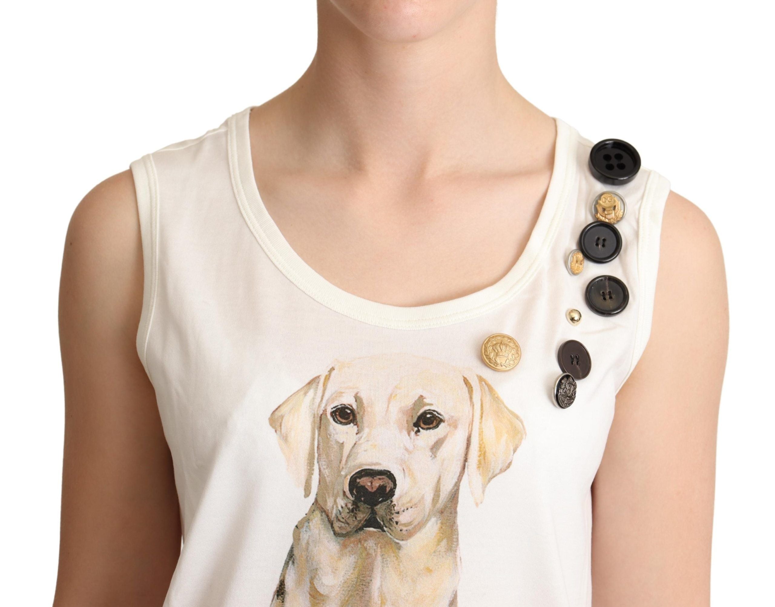 Dolce & Gabbana Chic Canine потник без ръкави с цветя
