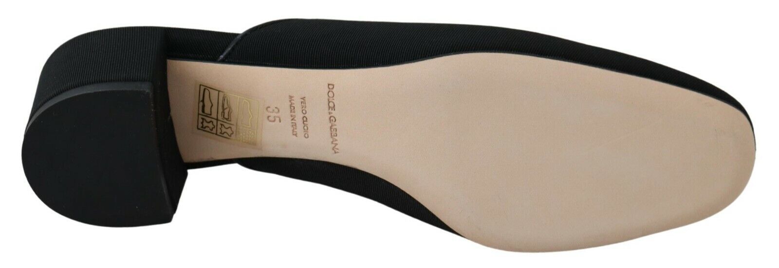 Dolce & Gabbana Chic черни сандали Grosgrain Slide