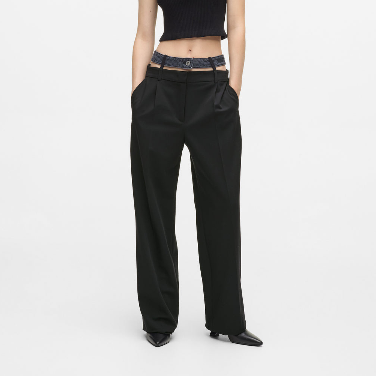 Дамски панталони Karl Lagerfeld Jeans Women Trousers B1W10085 1GJ Front View