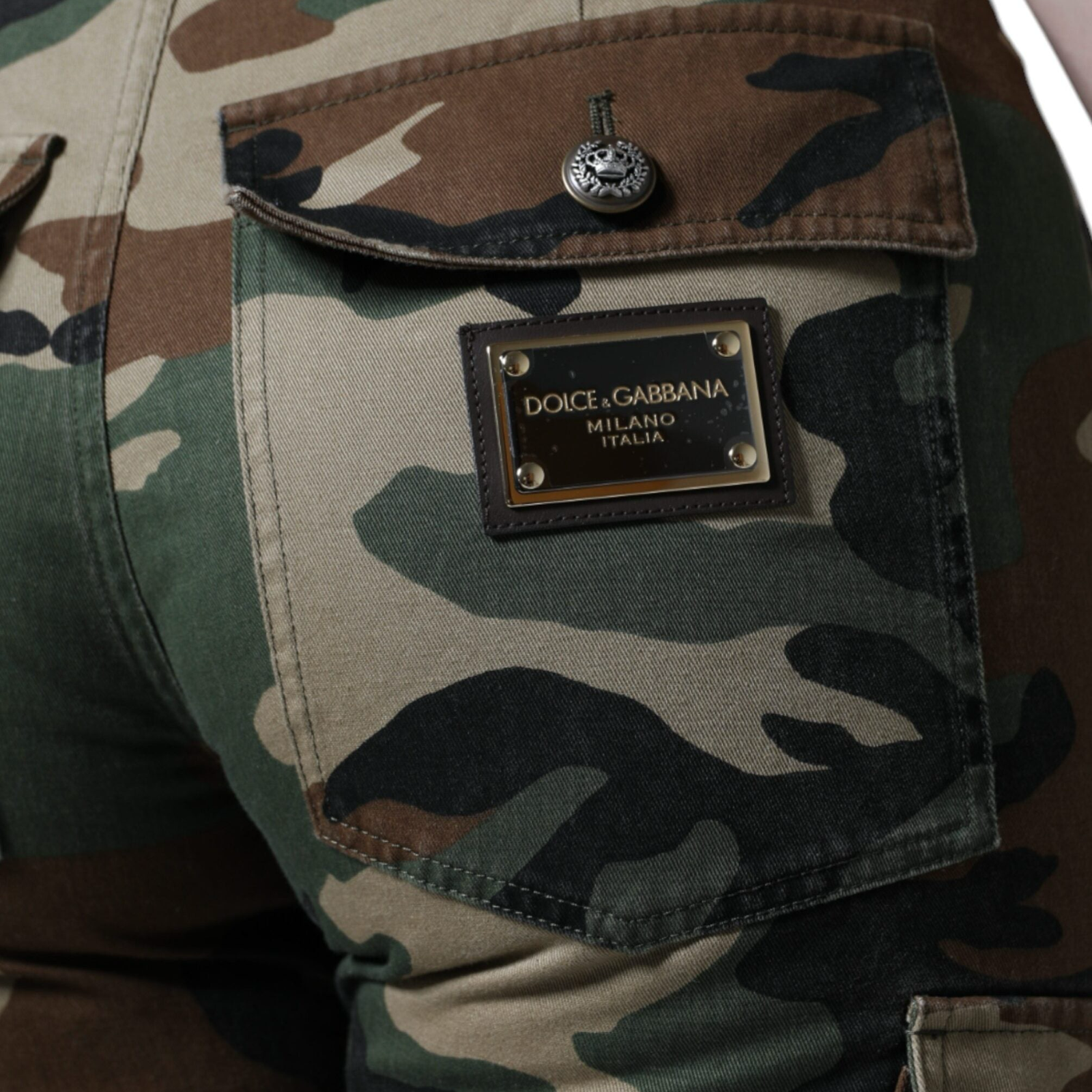 Dolce & Gabbana многоцветен камуфлажен карго панталон