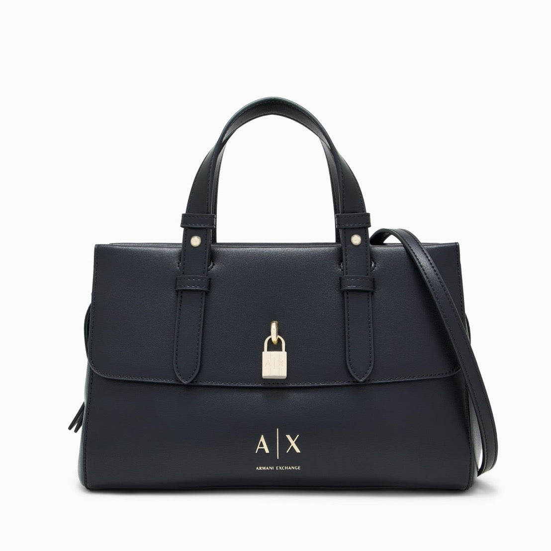 Черна дамска чанта Armani Exchange Woman’s shopping bag XW003055 AF28605 UC001 front view