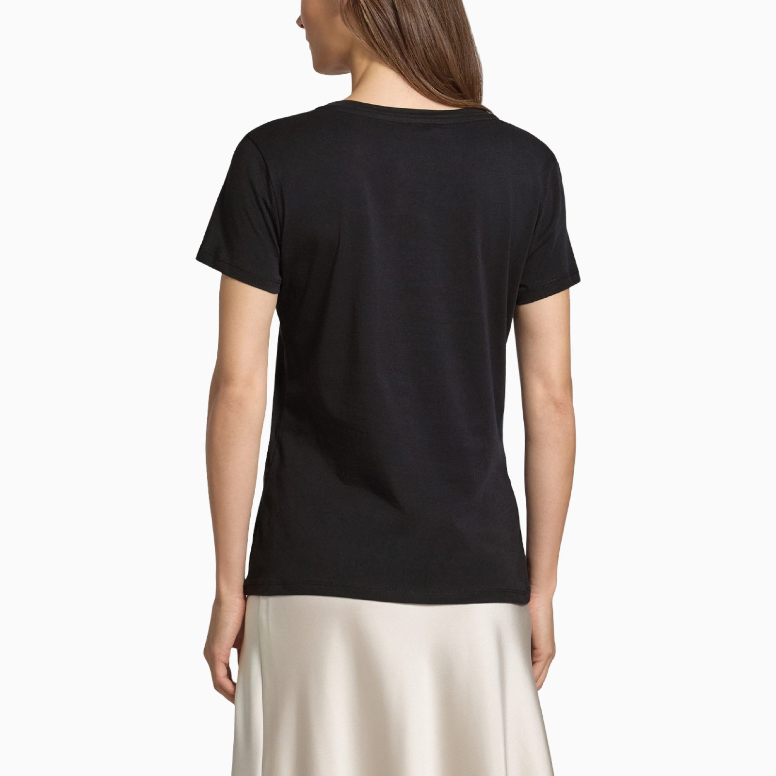 Дамска черна тениска Liu Jo Women T-shirt TF5287 JS923 Back View