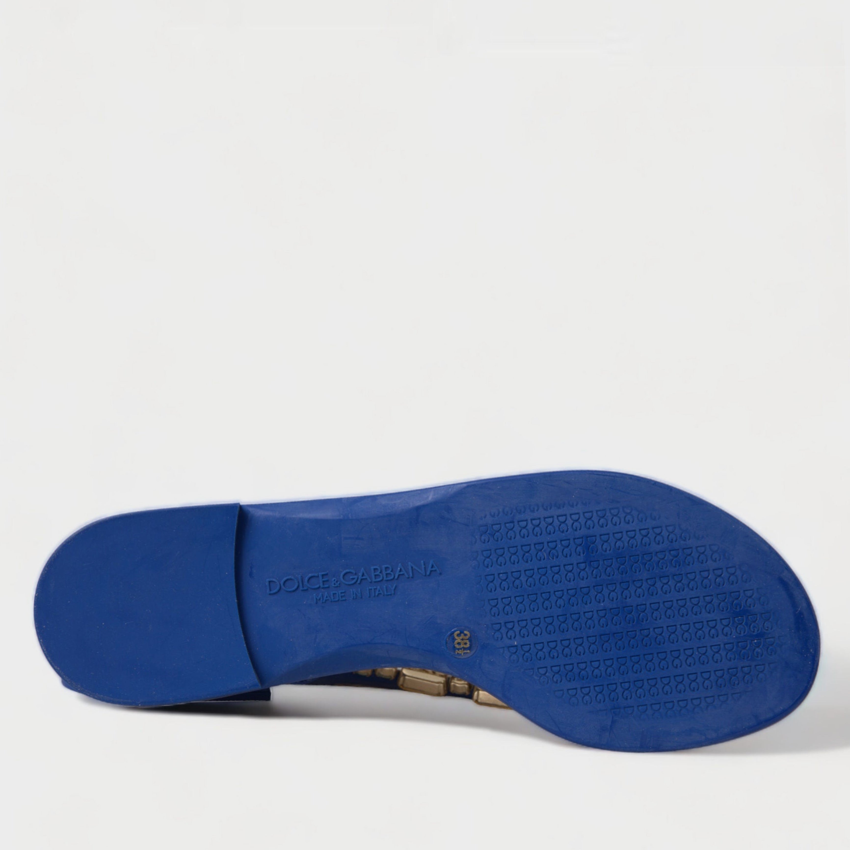Дамски луксозни сандали в синьо с кристали DOLCE & GABBANA
Women’s Luxury Flat Blue Sandals