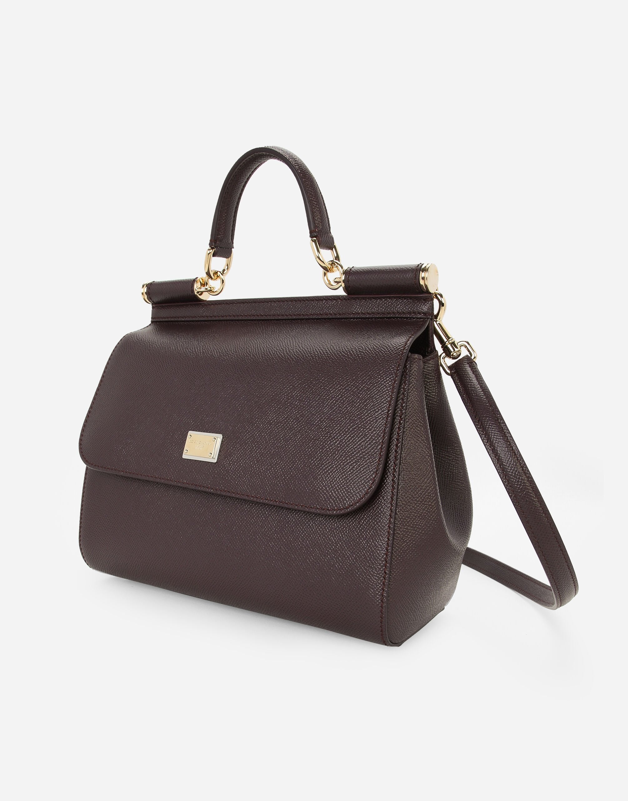 Дамска чанта Women’s handbag Dolce & Gabbana Large Sicily BB6002B10018M073 Bordeaux angled view