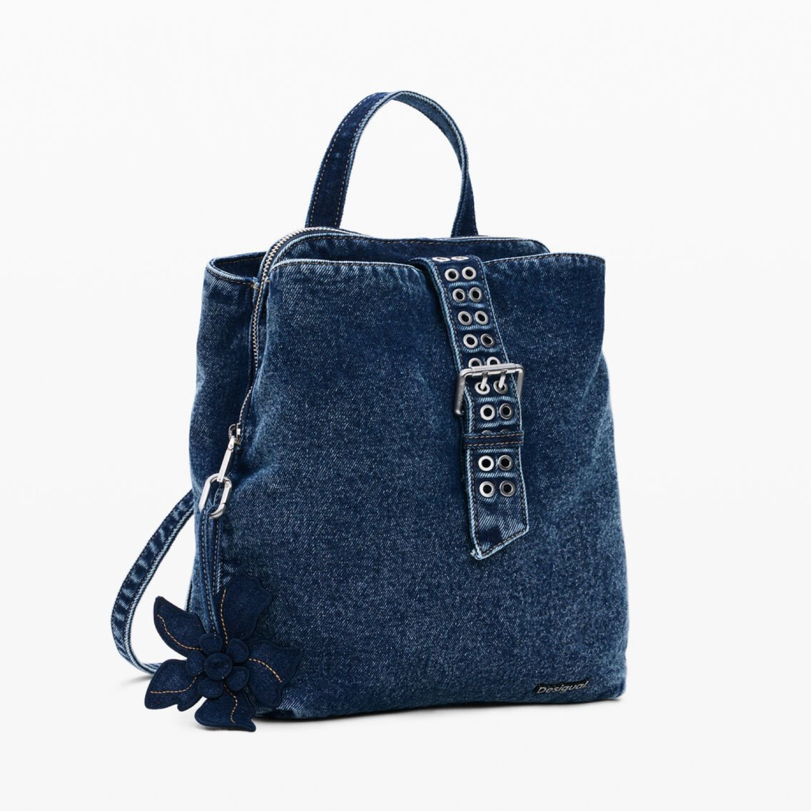 Дамска дънкова раница Desigual Women Denim Rucksack 26SAKD03 5008 Side View