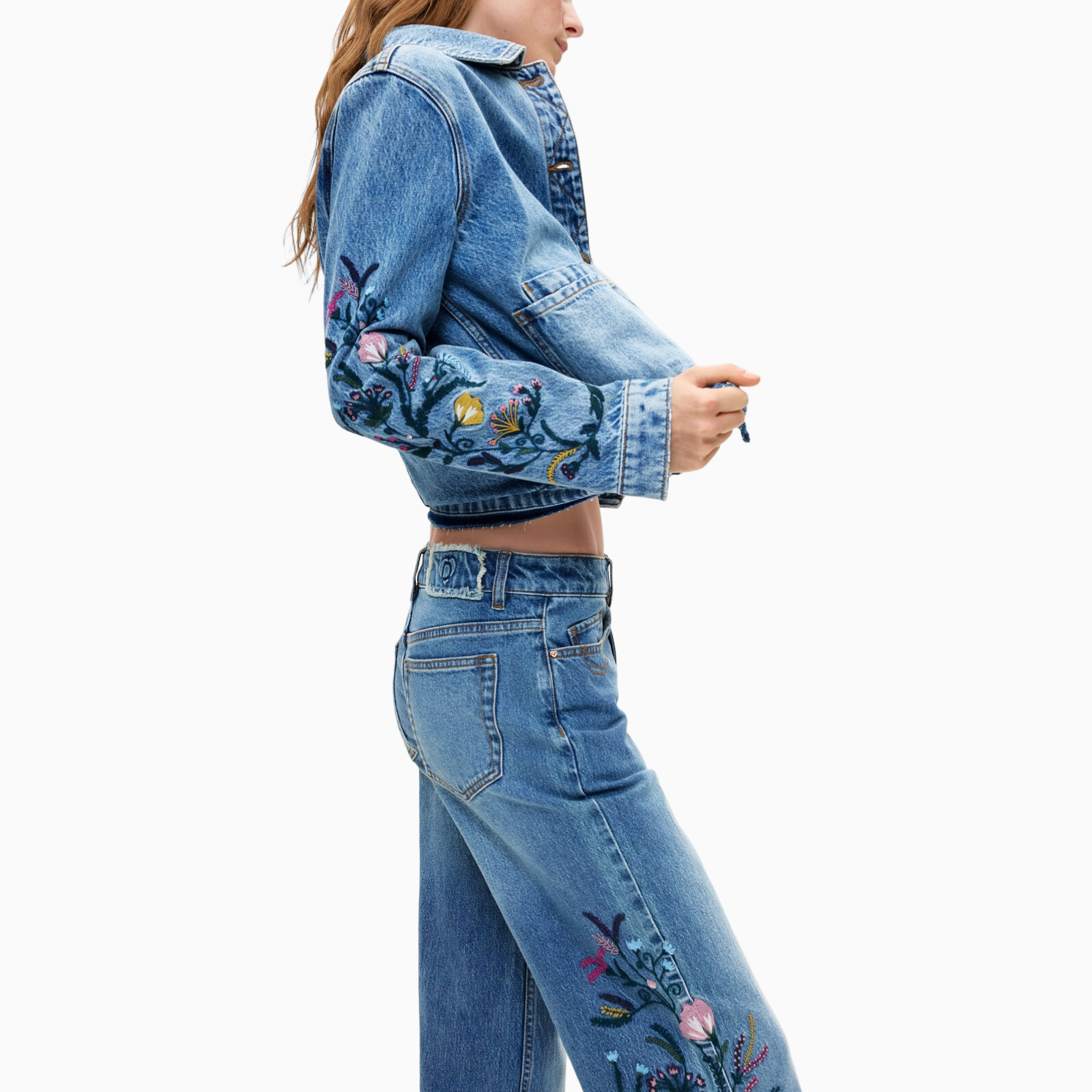 Дамски дънки Desigual Women Jeans 26WWDD16 5053 Close-Up