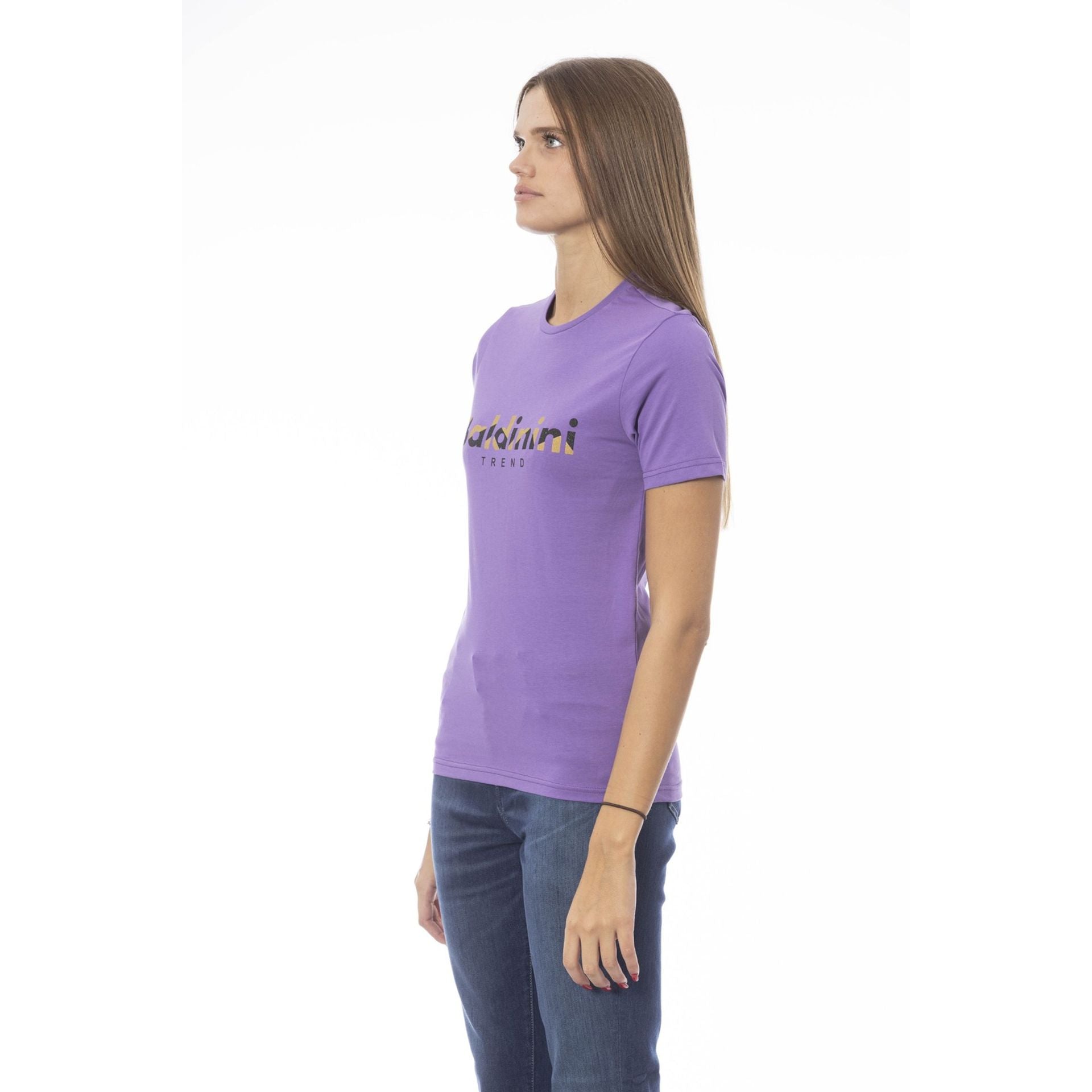 Дамска памучна тениска в лилаво Women’s t-shirt Baldinini Trend
TSD04 MANTOVA VIOLAVIOLET angled view