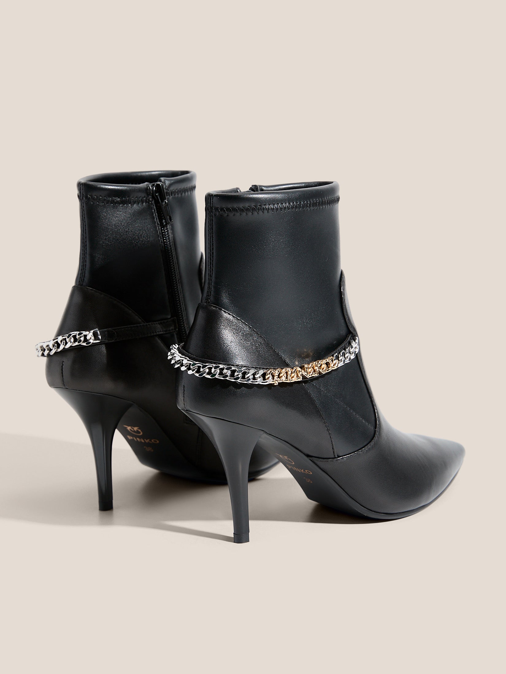 Дамски боти Women’s ankle boots PINKO Lucy SD0423P095Z99 Black heel view