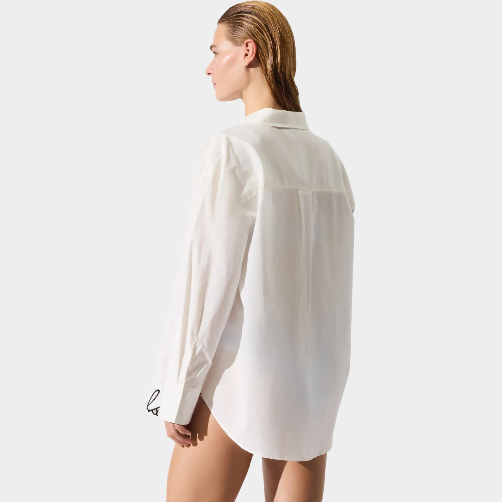 Дамска плажна риза Karl Lagerfeld Jeans Oversized Beach Shirt B2W46034 B09 Back View