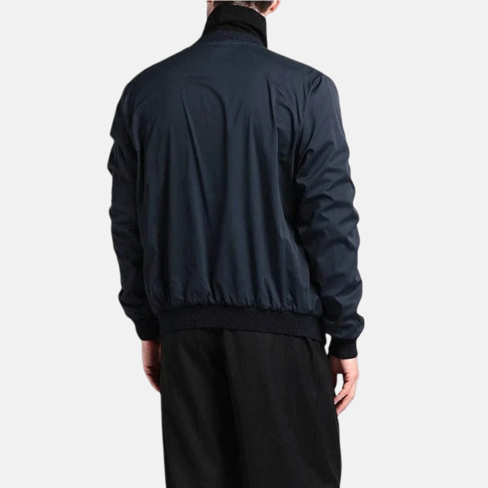 Dolce & Gabbana Silk Blend Men Bomber Jacket Back View
