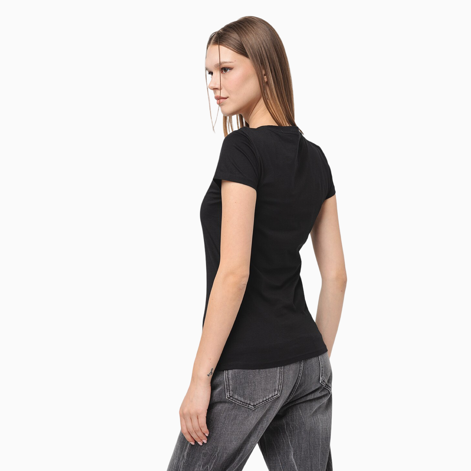 Дамска черна тениска Armani Exchange 6DYT11 YJ16Z 1200 Back