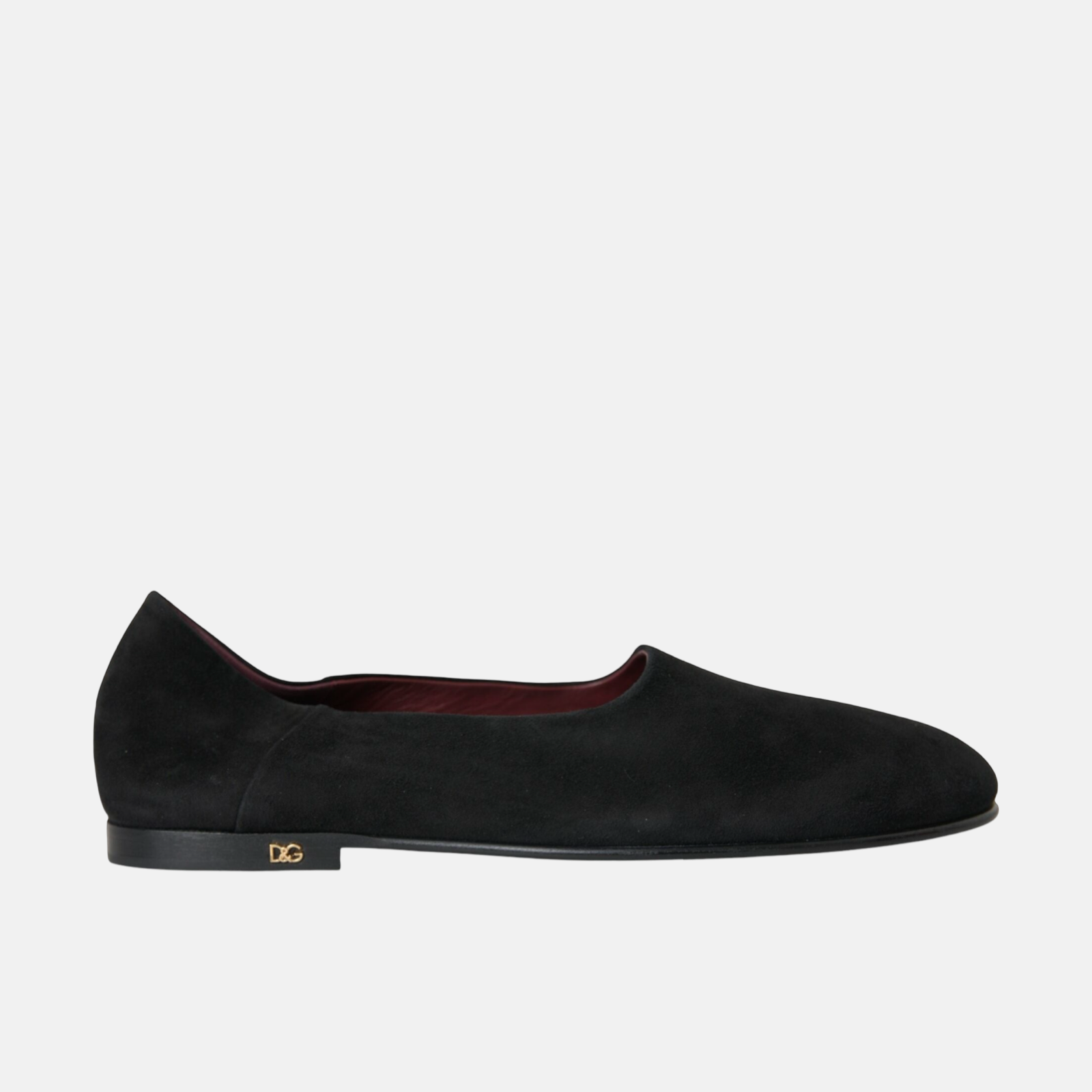 Dolce & Gabbana, черни велурени мокасини, официални обувки без приплъзване