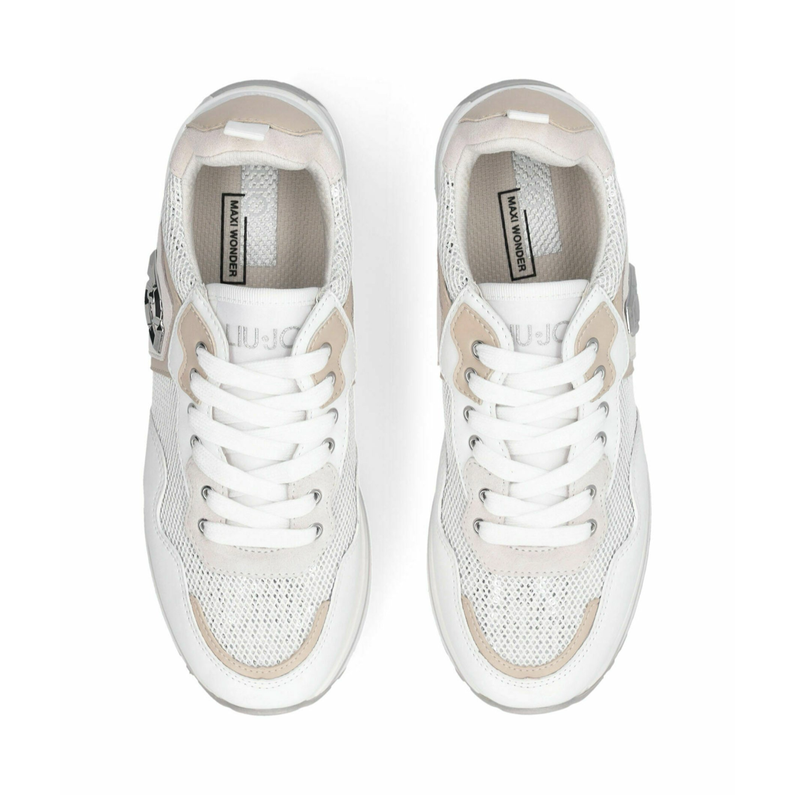 Дамски бели маратонки Liu Jo Women Sneakers Maxi Wonder 01 BA6009PX077 0111 Top View