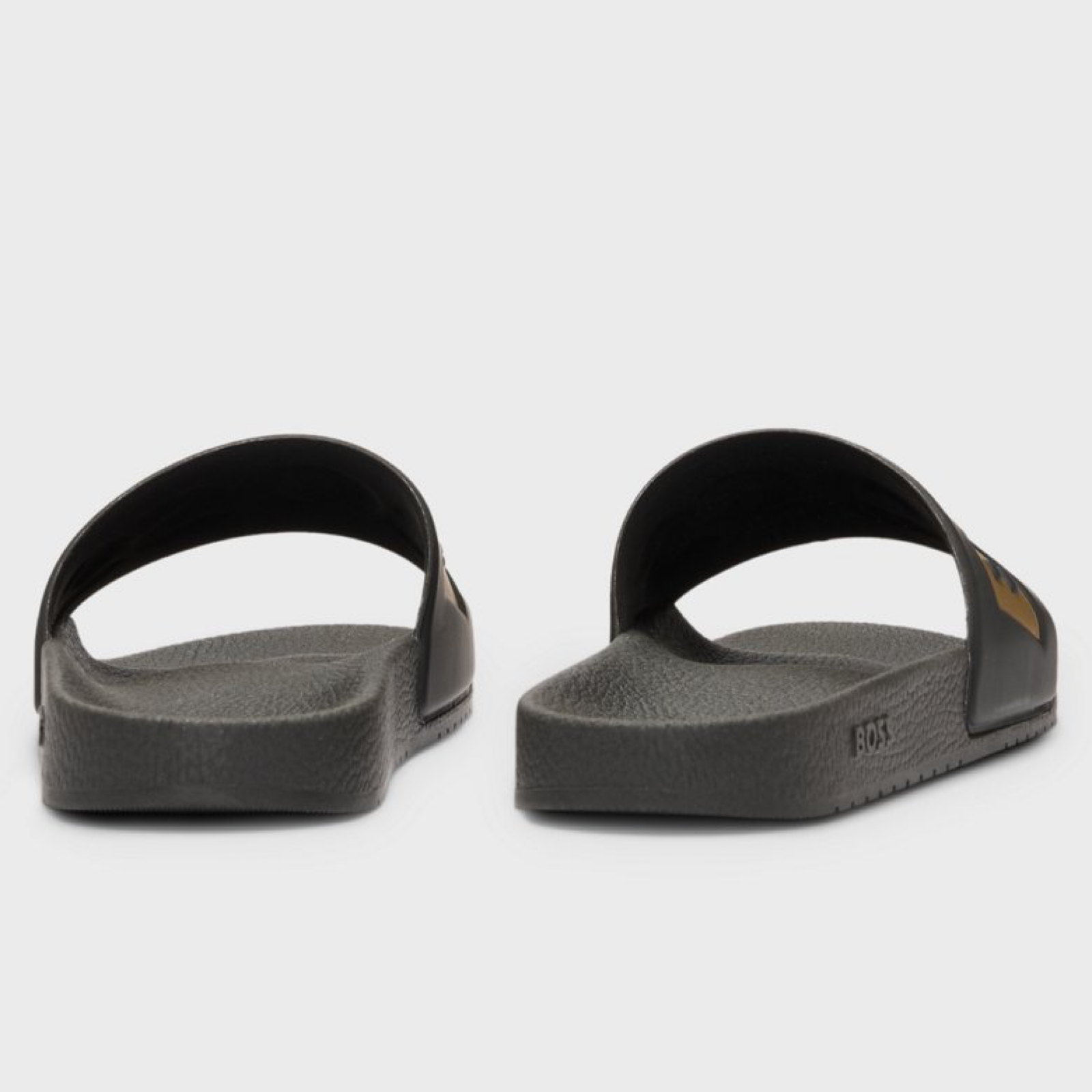 Мъжки черни чехли Boss Men Slippers 50536835 007 Heel View