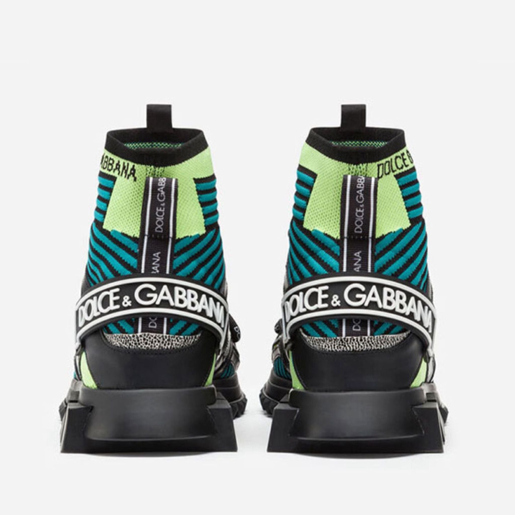 Dolce & Gabbana Sorrento High Top Sneakers Heel View