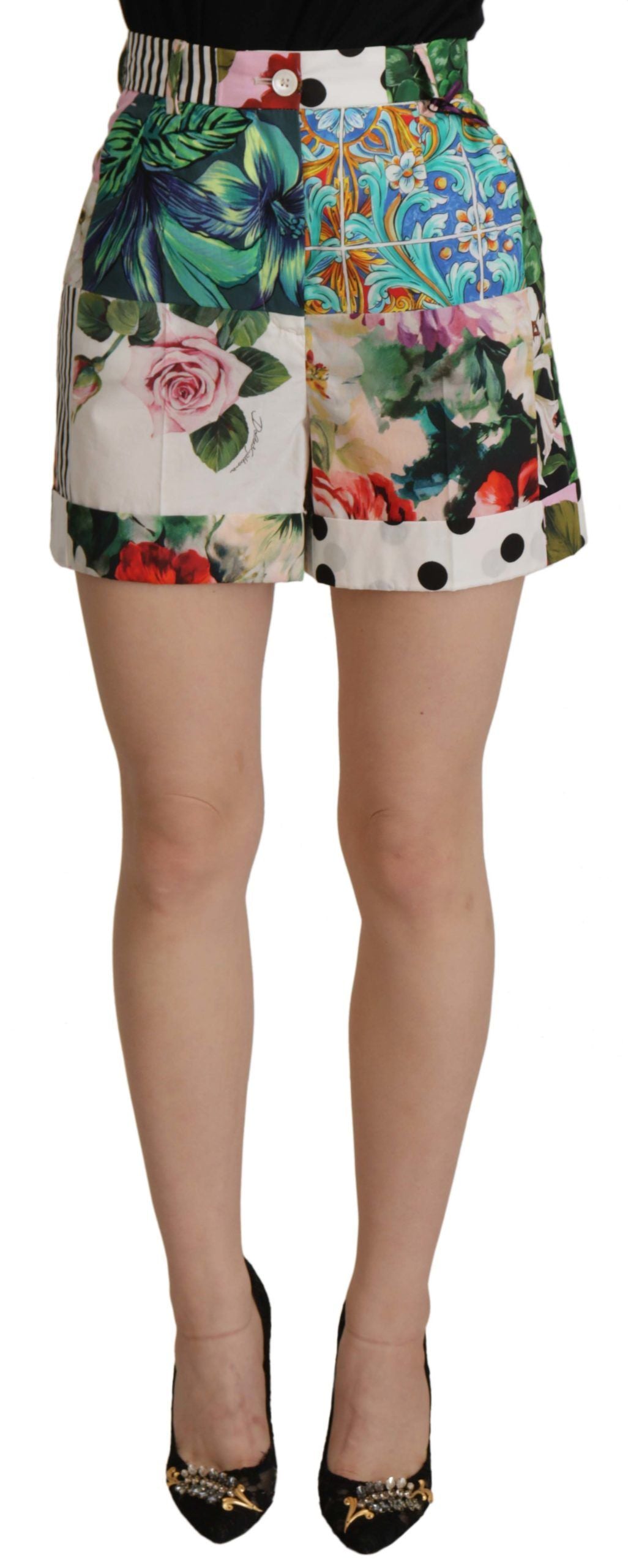 Dolce & Gabbana Къси панталони с висока талия и цветя