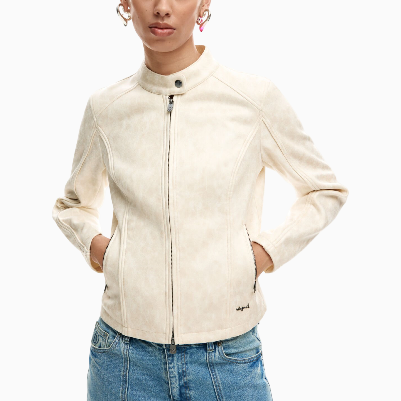 Дамско яке Desigual Women Jacket 26SWEW10 1000 Front View