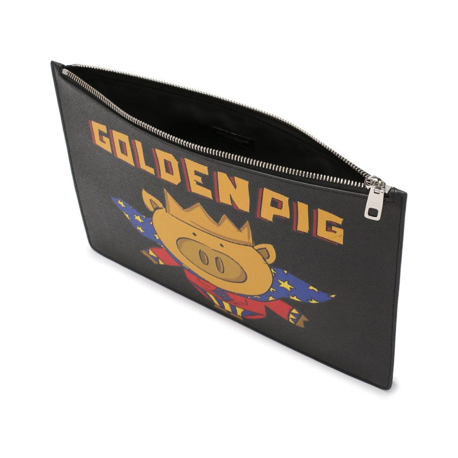 Dolce & Gabbana Golden Pig Print Men Clutch Bag BP2182 AZ706 HNW56 Top View