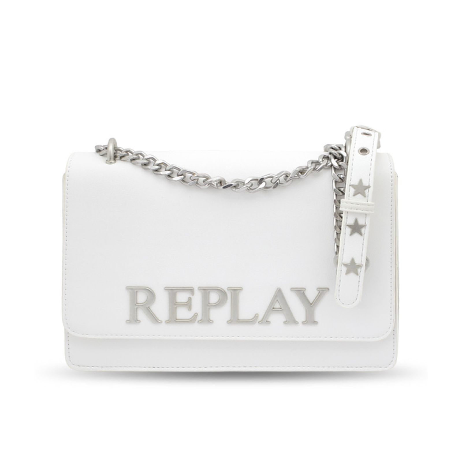 Дамска бяла чанта Replay Women Shoulder Bag FW3000.001.A0362B Front View