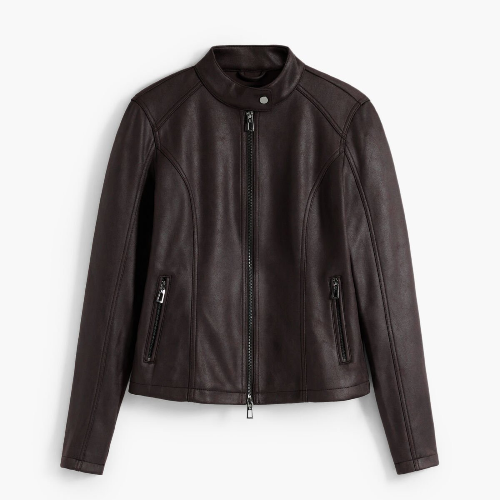 Дамско кожено яке Desigual Women Jacket 25WWEW43 6044 Front View