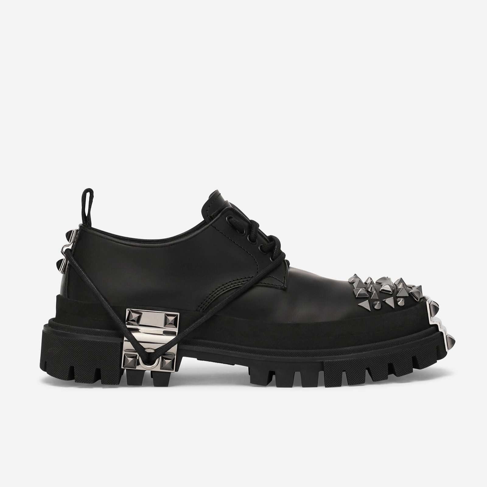 Dolce & Gabbana Dark Side Studded Hi-Trekking Shoes Lateral View