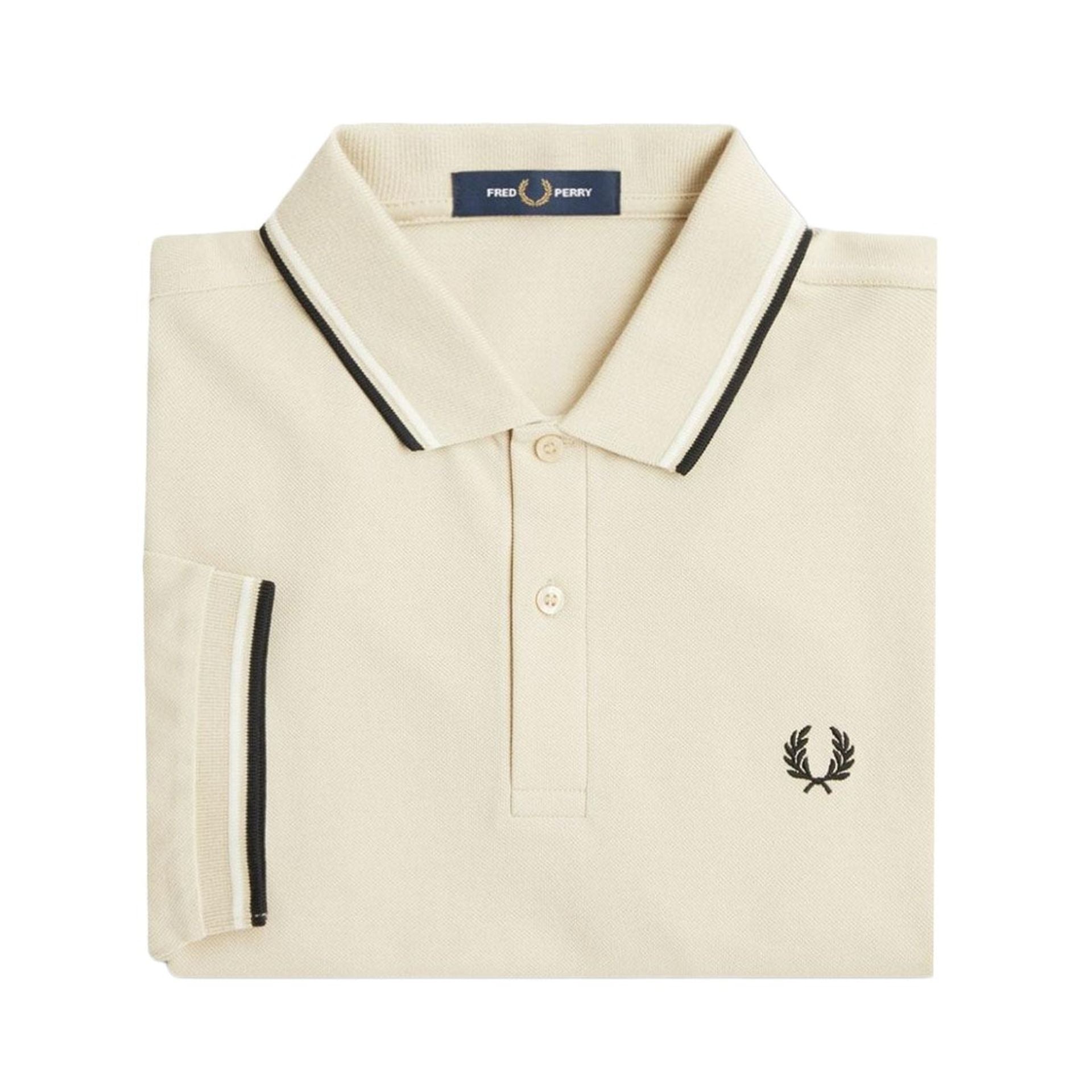 Мъжка поло тениска Men’s polo shirt Fred Perry M3600 U87 Beige top view