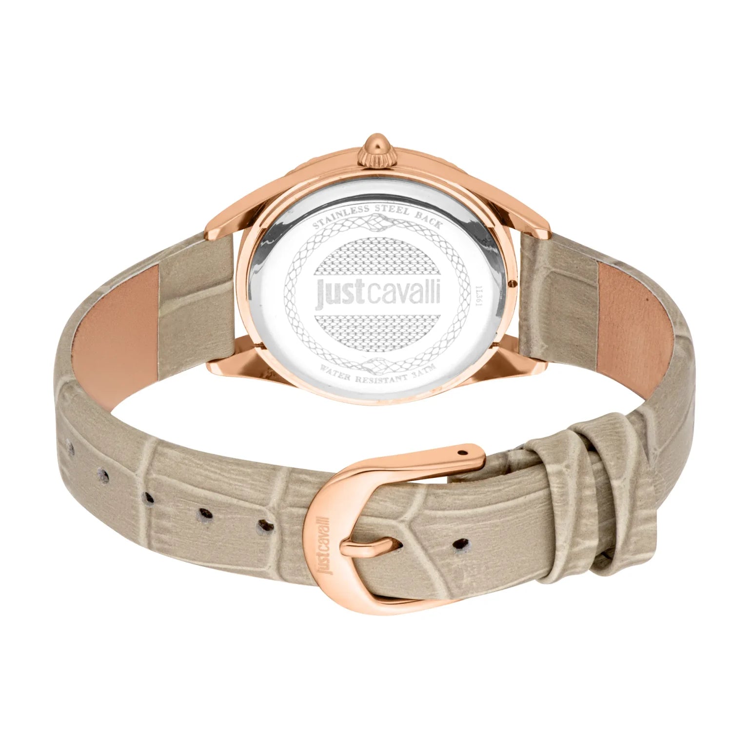 Комплект дамски часовник + гривна Women’s watch Just Cavalli SET Vittoria Glam JC1L361L0035 Leather Grey RG