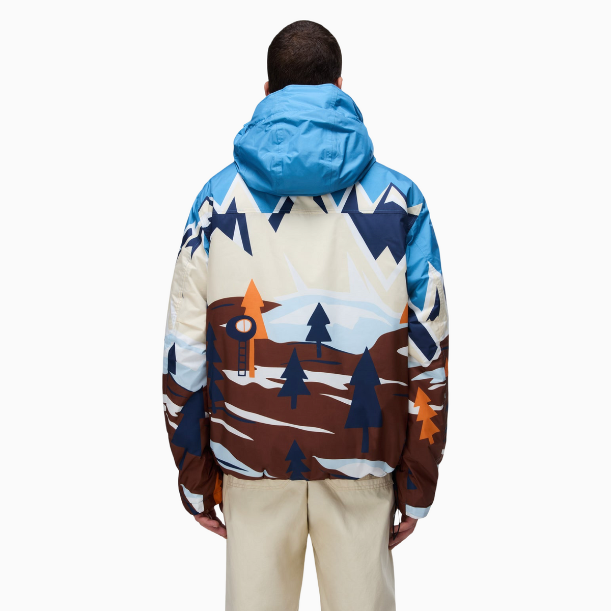 Унисекс яке анорак Napapijri Rainforest Next All Over Print Anorak Jacket NP0A8AHXFDX Back View