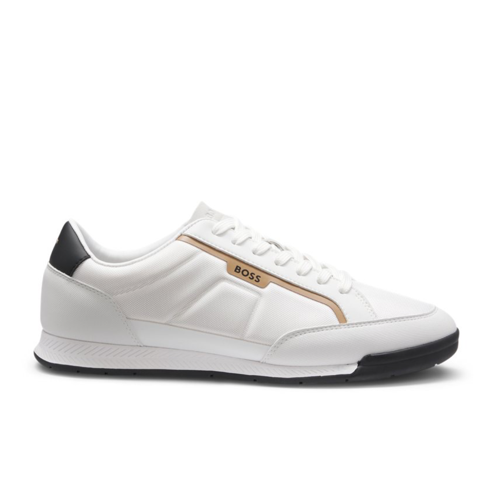 Мъжки бели кецове Boss Men Sneakers 50552879 Medial View