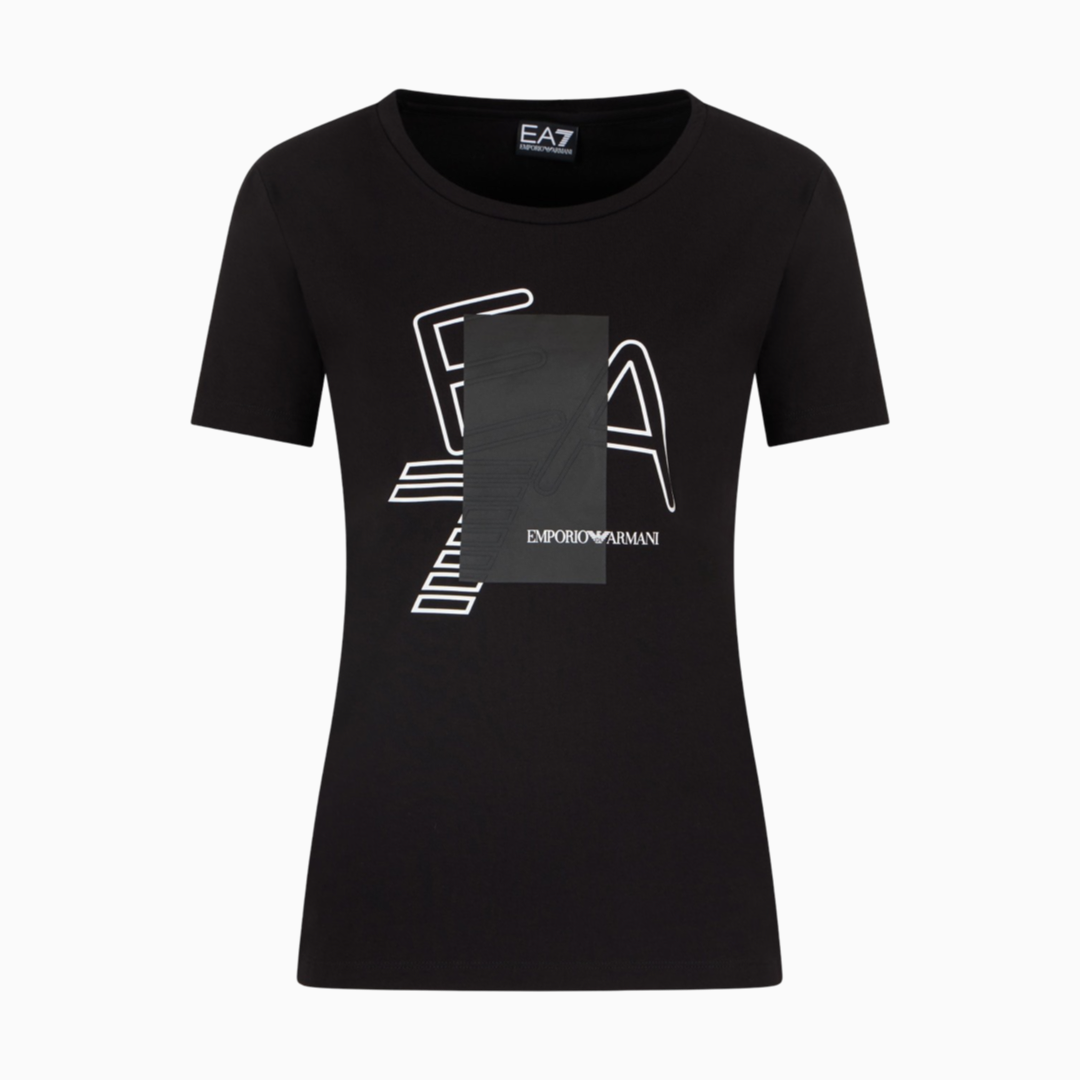 Дамска черна тениска EA7 Emporio Armani 7W000187 AF10373